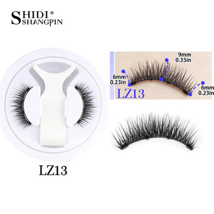 1/2pair Magnetic Eyelashes Handmade Faux Mink Lashes Natural Magnetic False Eyelashes Reusable Magnetic Eyelashes Tweezers Set