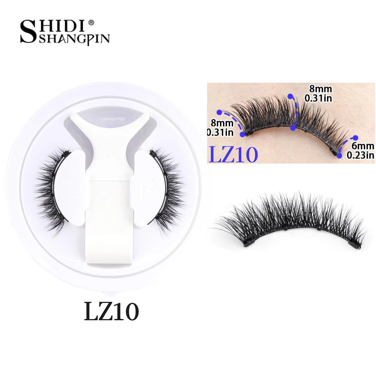 1/2pair Magnetic Eyelashes Handmade Faux Mink Lashes Natural Magnetic False Eyelashes Reusable Magnetic Eyelashes Tweezers Set