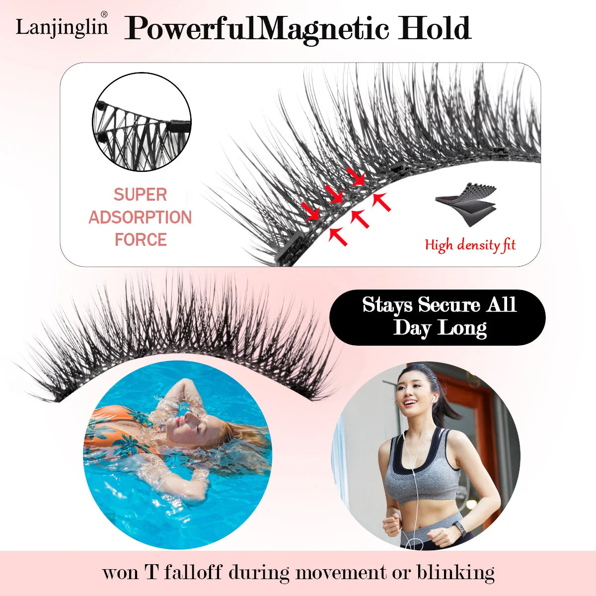 1/2pair Magnetic Eyelashes Handmade Faux Mink Lashes Natural Magnetic False Eyelashes Reusable Magnetic Eyelashes Tweezers Set