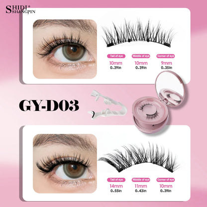 1/2pair Magnetic Eyelashes Handmade Faux Mink Lashes Natural Magnetic False Eyelashes Reusable Magnetic Eyelashes Tweezers Set