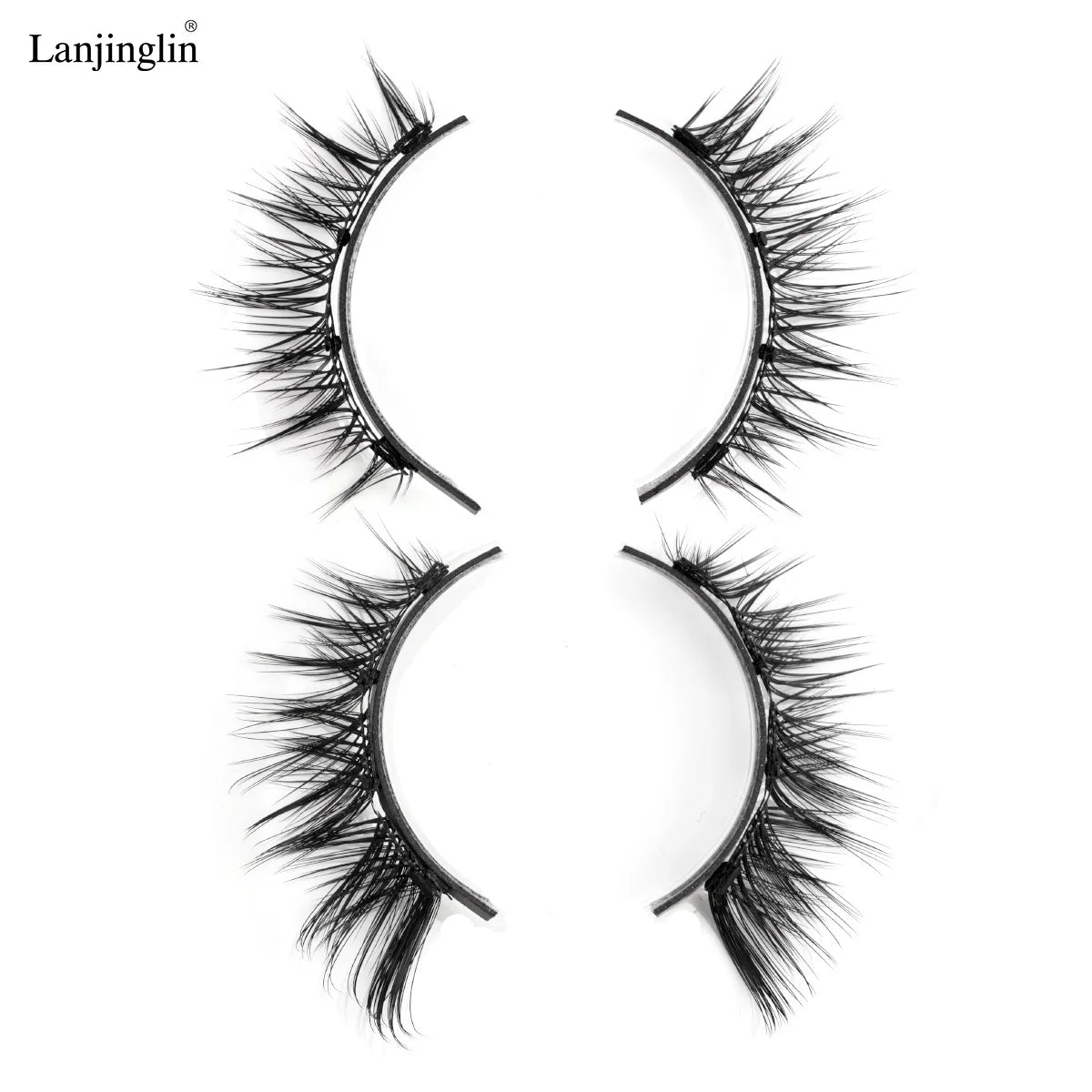 1/2pair Magnetic Eyelashes Handmade Faux Mink Lashes Natural Magnetic False Eyelashes Reusable Magnetic Eyelashes Tweezers Set