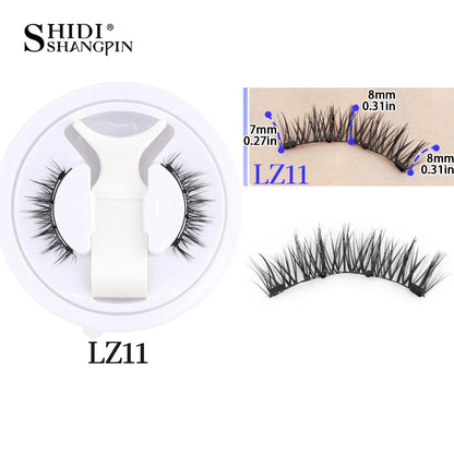 1/2pair Magnetic Eyelashes Handmade Faux Mink Lashes Natural Magnetic False Eyelashes Reusable Magnetic Eyelashes Tweezers Set